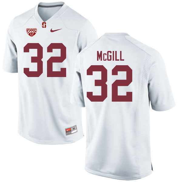 Men #32 Jonathan McGill Stanford Cardinal College Football Jerseys Sale-White - Click Image to Close